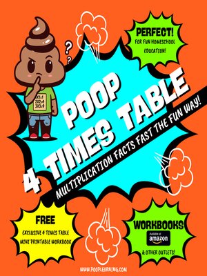 cover image of Poop 4 Times Table--Learn Multiplication Facts Fast the Fun Way